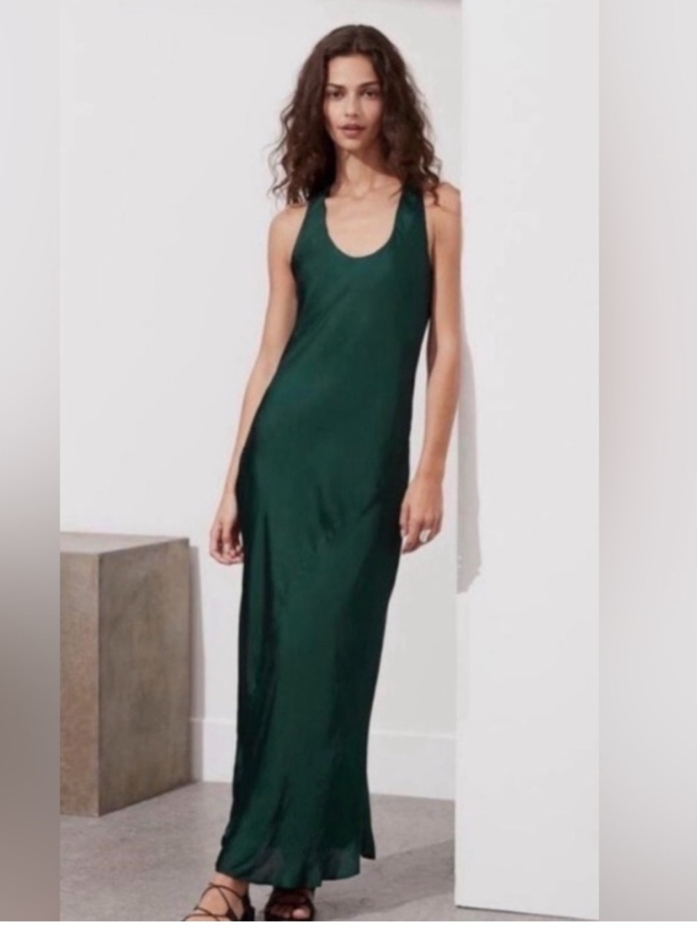 NWT Banana Republic Emerald Green Maxi Slip Dress